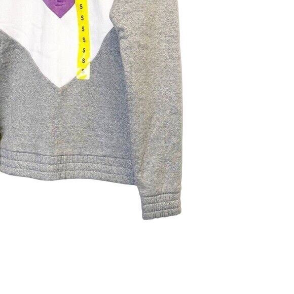 Fila colorblock patterns bomber jacket white purple sz S 1/2 zip stand collar - Picture 11 of 14